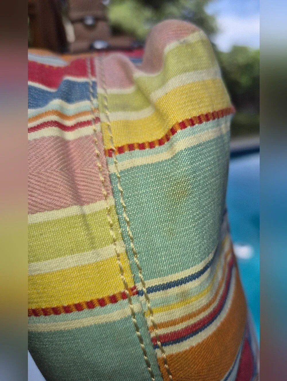 Fossil Multicolor Striped Denim Crossbody bag, Messenger Style - Picture 4 of 9